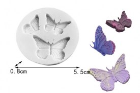 Molde silicona 3 mariposas